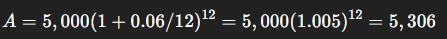 If you stake 5,000 ADA at a 6% annual reward rate compounded monthly