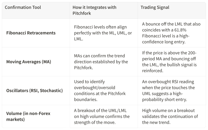 Integrating Pitchfork with Other Technical Tools